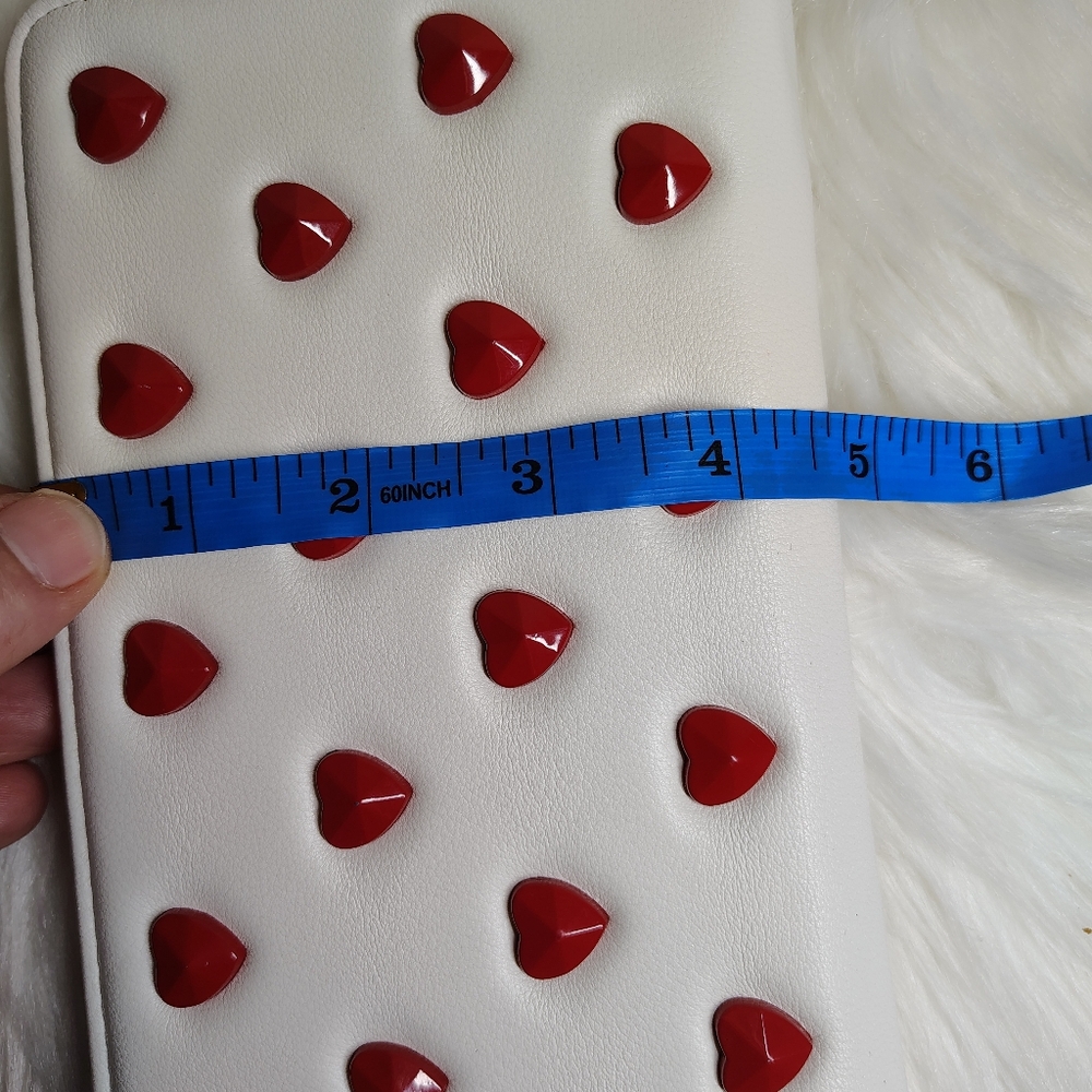 Betsey Johnson Heart Valentine Zip Around Wristlet Wallet - Picture 14 of 15